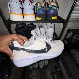 Nike Cream and Black Athletic Shoes